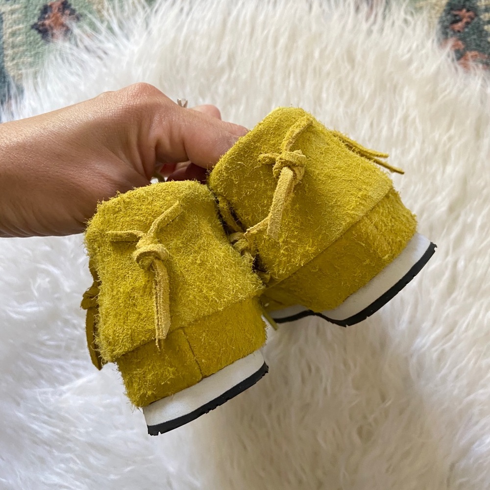 akid brand kids yellow suede sneaker boot boys shoe leather chukka moccasin 12 - Picture 5 of 12